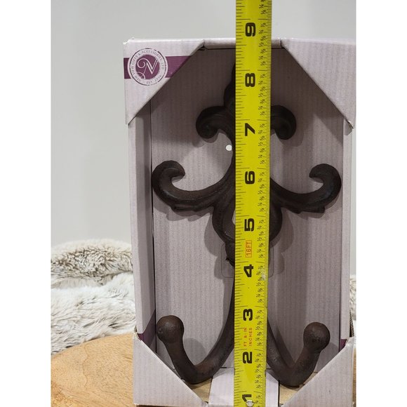 Antique Style Rustic Fleur De Lis Coat Hook, hat hook, towel hook - Picture 4 of 8